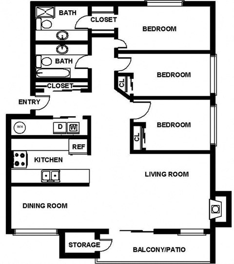 Mirabella Apartments in Everett, Washington C2 Floor Plan